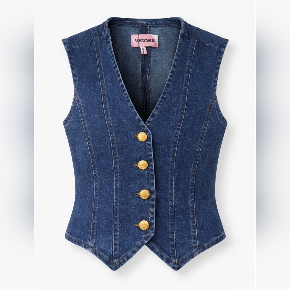 Vigoss Dark Blue Denim Vest